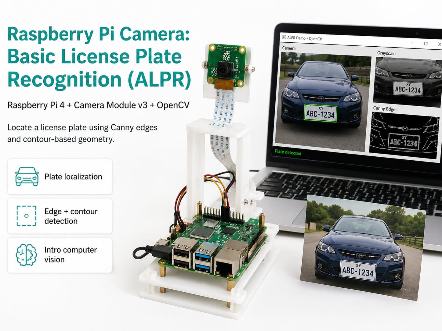 Raspberry Pi Camera: Basic License Plate Recognition (ALPR)