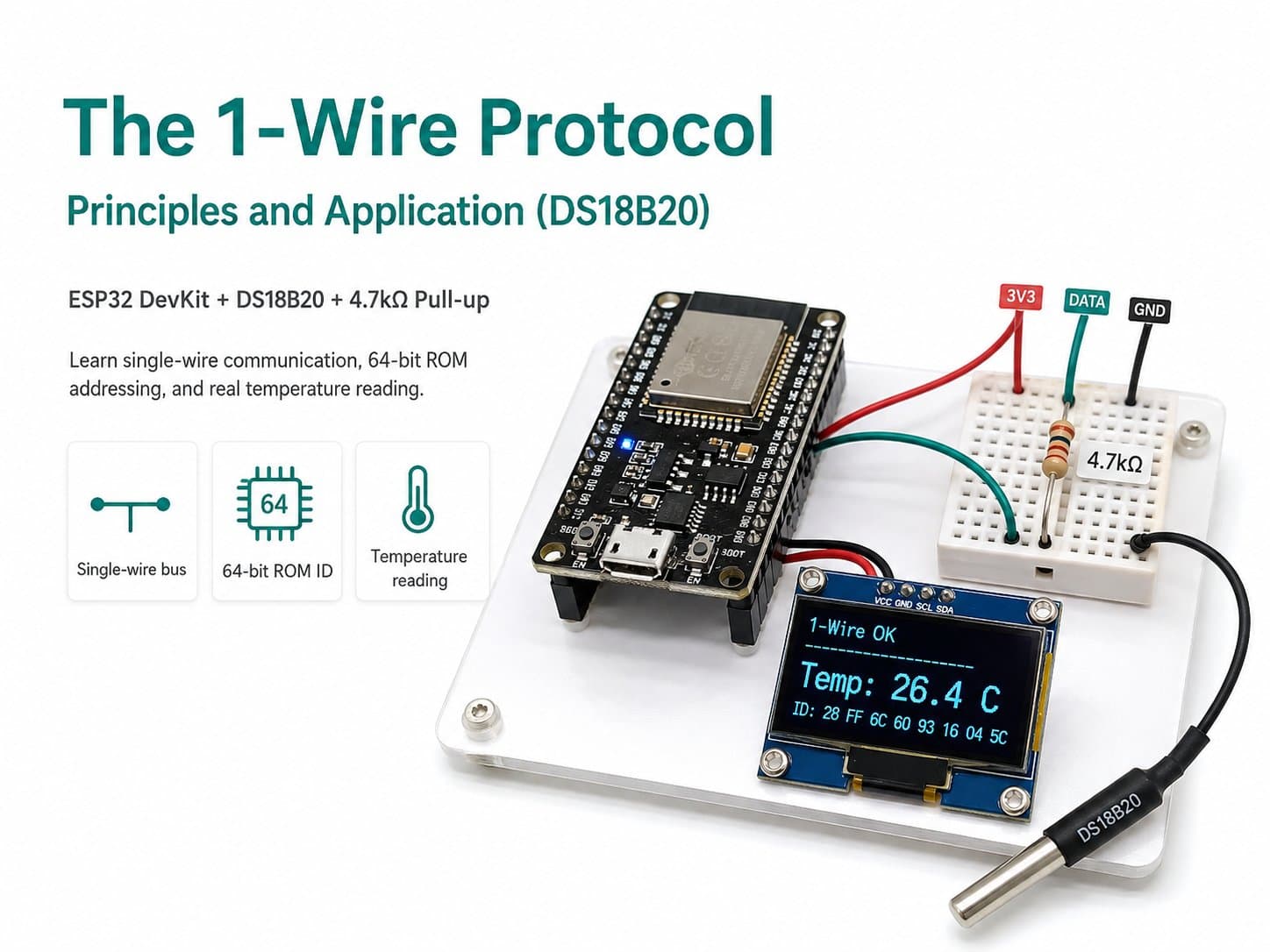 The 1-Wire Protocol: Principles and Application (DS18B20)