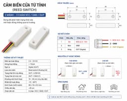 Magnetic Door Sensor (Cảm biến cửa từ tính)