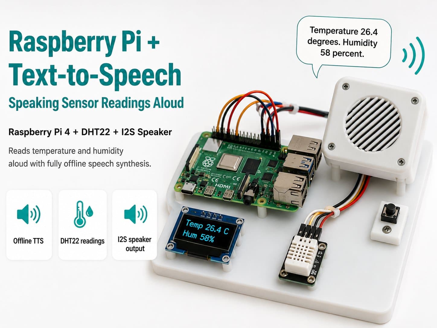 Raspberry Pi + Text-to-Speech: Speaking Sensor Readings Aloud